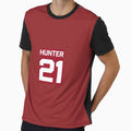 Scott Hunter Jersey Red Background T-Shirt - Streetwear Style Unisex - T-Shirt, Sweatshirt, Hoodie