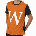 Letter W Orange T-Shirt - Streetwear Style for Adults - T-Shirt, Sweatshirt, Hoodie