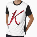 Letter K Red Rose T-Shirt - Fun Novelty Design for Adults - T-Shirt, Sweatshirt, Hoodie