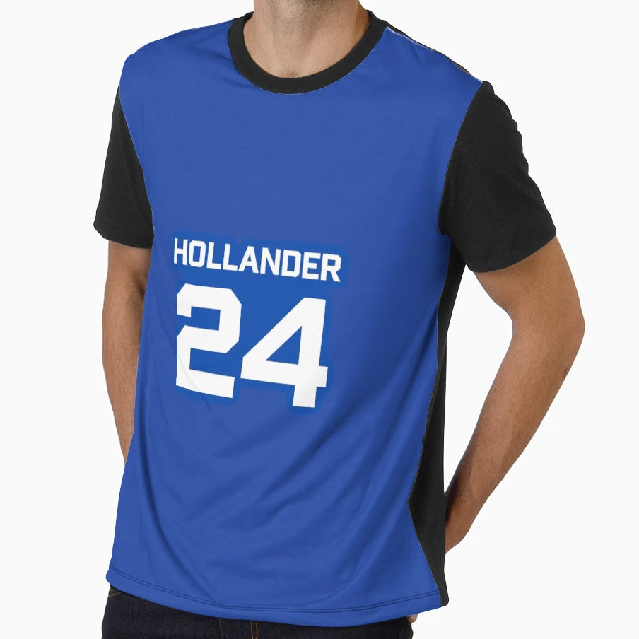 Shane Hollander Jersey Blue Background T-Shirt - Unique Graphic Men Women - T-Shirt, Sweatshirt, Hoodie