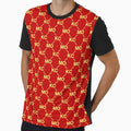 Kcmo Red And Yellow Pattern T-Shirt - Custom Art Print for Adults - T-Shirt, Sweatshirt, Hoodie