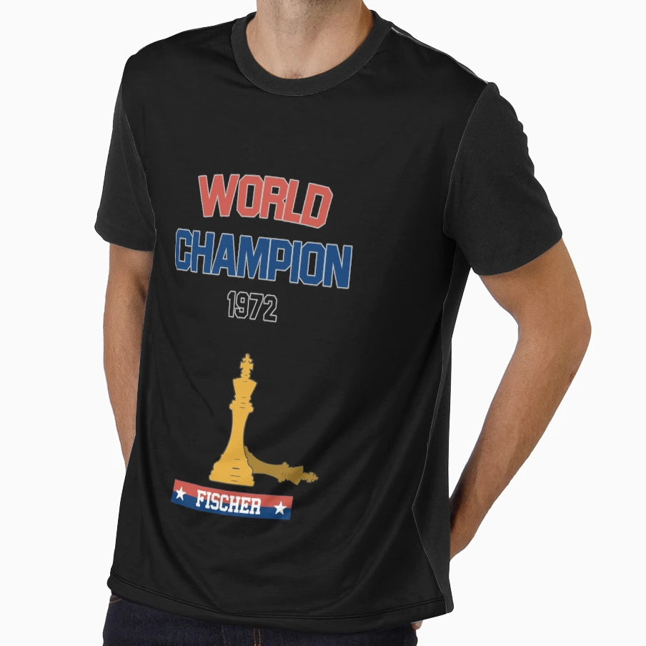 Bobby Fischer World Chess T-Shirt - Casual Everyday Wear for Adults - T-Shirt, Sweatshirt, Hoodie
