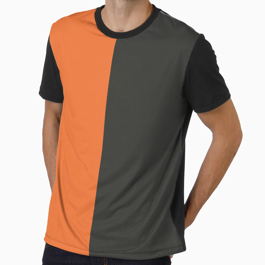 Pantone Black And Orange Solid Color T-Shirt - Aesthetic Graphic for Adults - T-Shirt, Sweatshirt, Hoodie