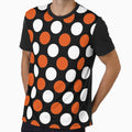 White Orange Polka Dot Big T-Shirt - Casual Everyday Wear Men Women - T-Shirt, Sweatshirt, Hoodie