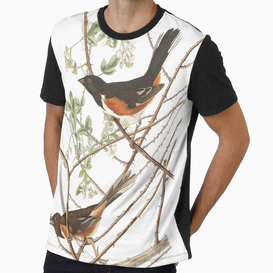 Eastern Towhee John James Audubon T-Shirt - Custom Art Print for Adults - T-Shirt, Sweatshirt, Hoodie