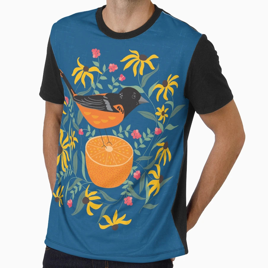 Baltimore Oriole T-Shirt - Graphic Print for Adults - T-Shirt, Sweatshirt, Hoodie