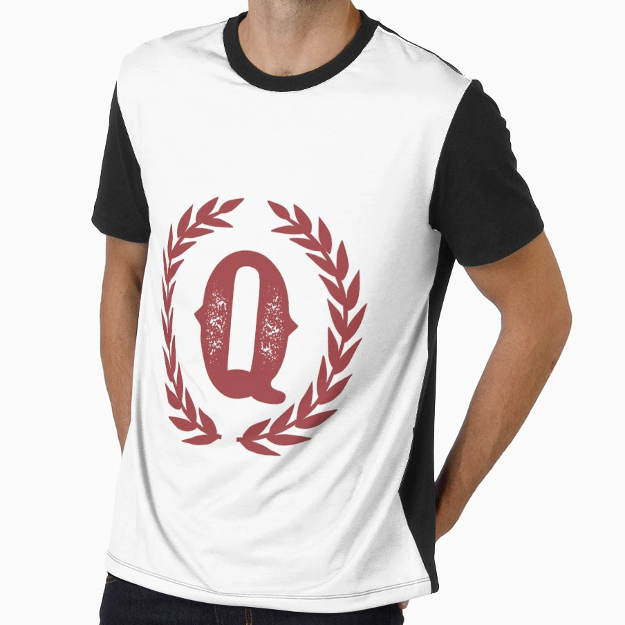 Rustic Red Monogram Letter Q T-Shirt - Casual Everyday Wear Unisex - T-Shirt, Sweatshirt, Hoodie