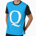 Letter Q Blue T-Shirt - Fun Novelty Design for Adults - T-Shirt, Sweatshirt, Hoodie