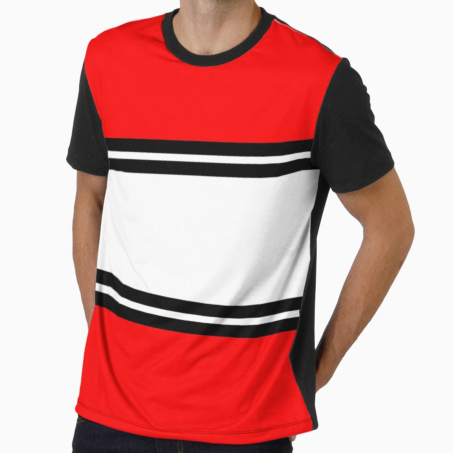 Abstract Red Black And White T-Shirt - Trendy Graphic Men Women - T-Shirt, Sweatshirt, Hoodie