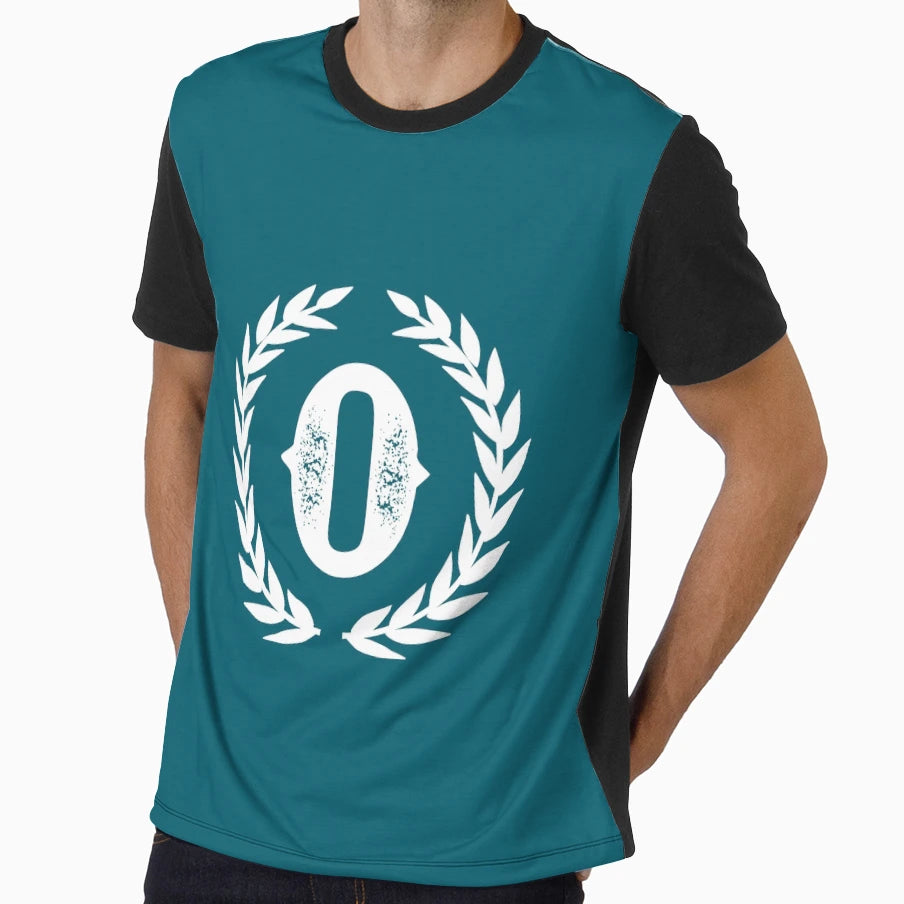 Dark Teal Monogram Letter O T-Shirt - Novelty Apparel Men Women - T-Shirt, Sweatshirt, Hoodie