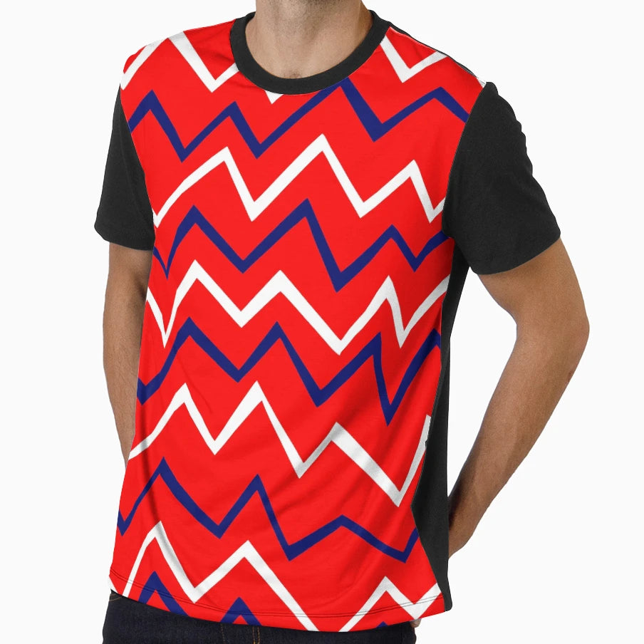 Zig Zag Red T-Shirt - Streetwear Style Unisex - T-Shirt, Sweatshirt, Hoodie