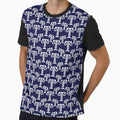 Scales Navy Pattern T-Shirt - Custom Art Print Unisex - T-Shirt, Sweatshirt, Hoodie