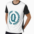 Dark Teal Monogram Letter Q T-Shirt - Custom Art Print Unisex - T-Shirt, Sweatshirt, Hoodie