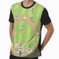 Baseball Diamond Showing Player T-Shirt - Streetwear Style for Adults - T-Shirt, Sweatshirt, Hoodie