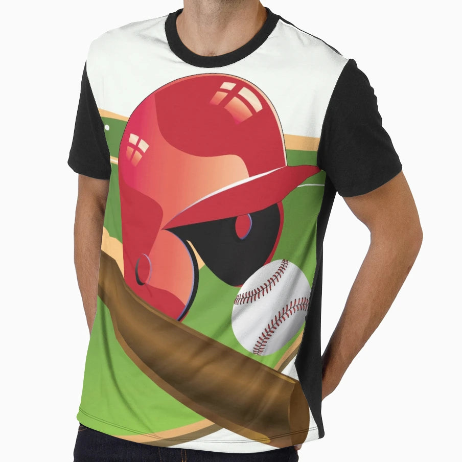 Red Baseball T-Shirt - Graphic Print Men Women - T-Shirt, Sweatshirt, Hoodie