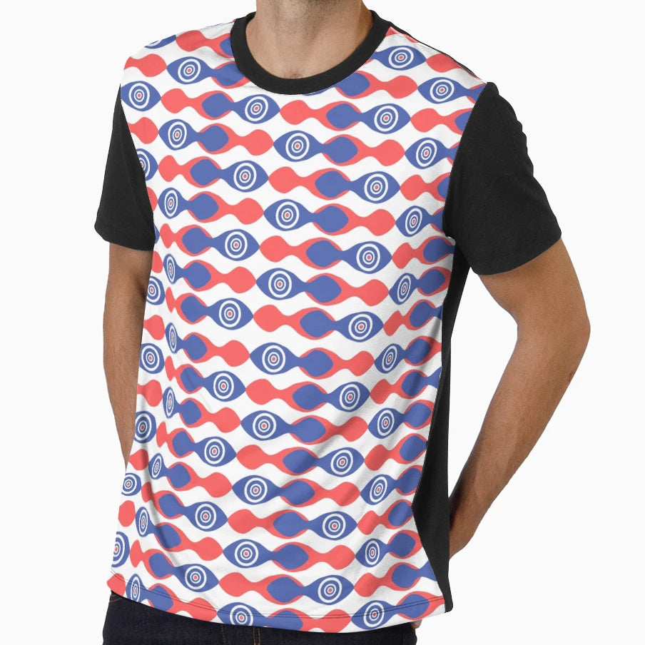 Colorfull Abstract Shapes Pattern T-Shirt - Graphic Print Men Women - T-Shirt, Sweatshirt, Hoodie
