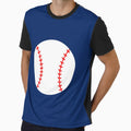 Baseball Navy Blue Background T-Shirt - Fun Novelty Design Unisex - T-Shirt, Sweatshirt, Hoodie