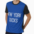 New York Sucks Royal White Dallas T-Shirt - Aesthetic Graphic Unisex - T-Shirt, Sweatshirt, Hoodie