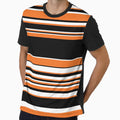 Complex Stripes Orange Black And White T-Shirt - Trendy Graphic Unisex - T-Shirt, Sweatshirt, Hoodie
