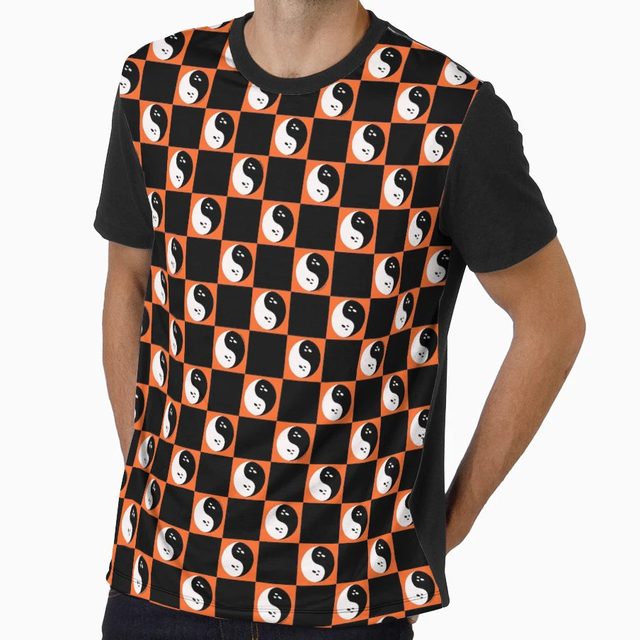 Spooky Yin Yang T-Shirt - Trendy Graphic for Adults - T-Shirt, Sweatshirt, Hoodie