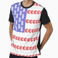 Bass Drop American Flag T-Shirt - Unique Graphic Unisex - T-Shirt, Sweatshirt, Hoodie