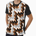 Abstract Geometric Pattern Orange T-Shirt - Unique Graphic Unisex - T-Shirt, Sweatshirt, Hoodie