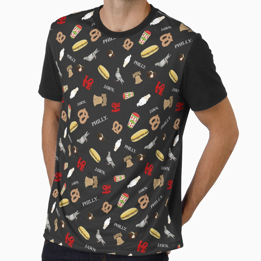 Philly City Pattern T-Shirt - Fun Novelty Design Unisex - T-Shirt, Sweatshirt, Hoodie