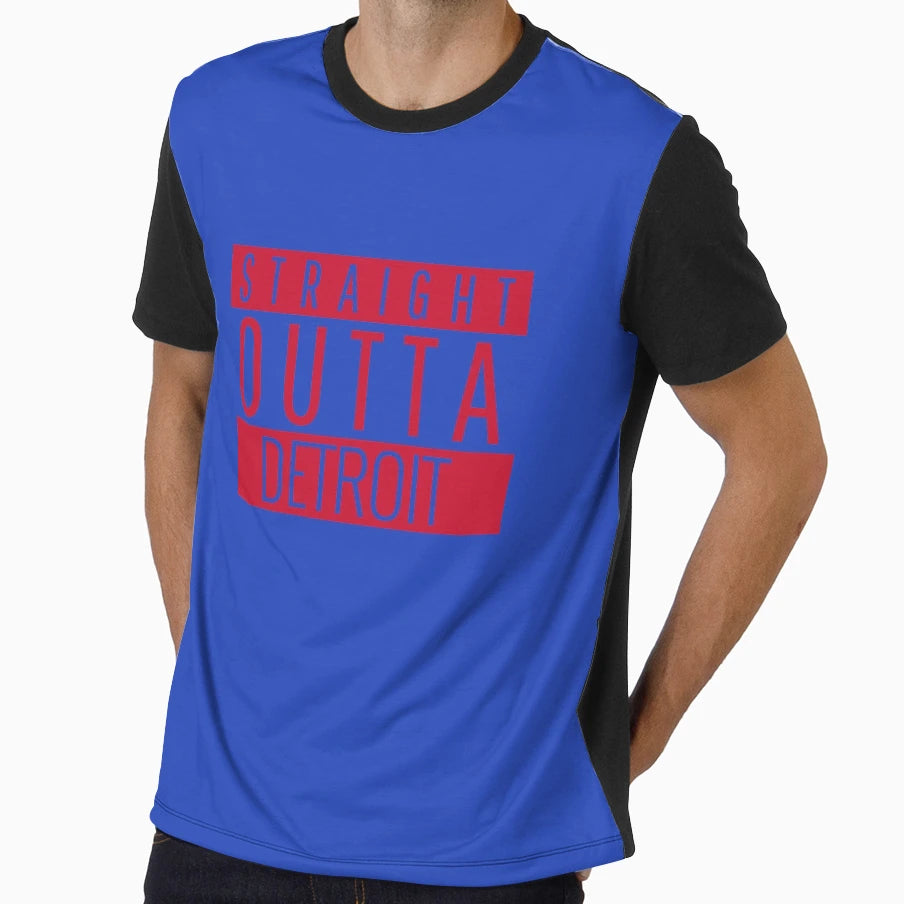 Straight Outta Detroit Basketball T-Shirt - Novelty Apparel Unisex - T-Shirt, Sweatshirt, Hoodie