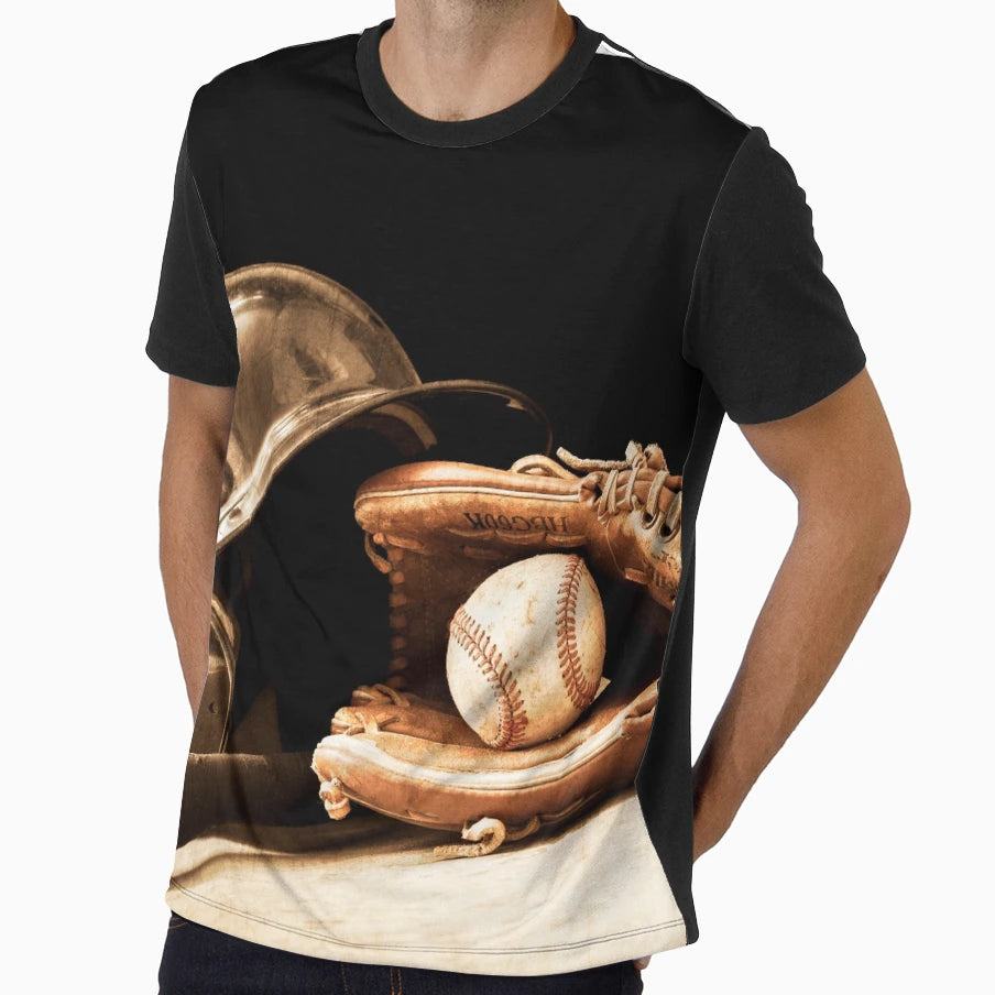 Baseball Gear Black Background T-Shirt - Streetwear Style Men Women - T-Shirt, Sweatshirt, Hoodie