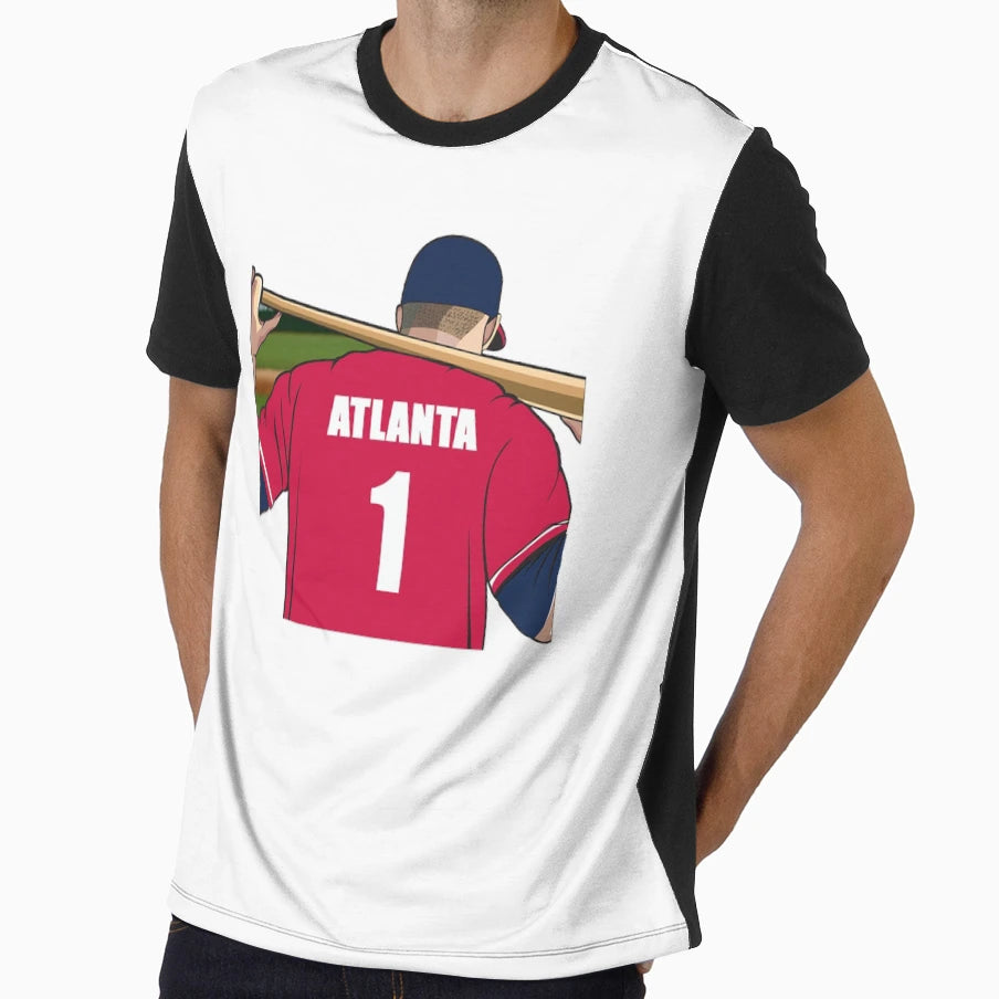 Atlanta Baseball Jersey Number 1 Fan T-Shirt - Minimalist Print Unisex - T-Shirt, Sweatshirt, Hoodie