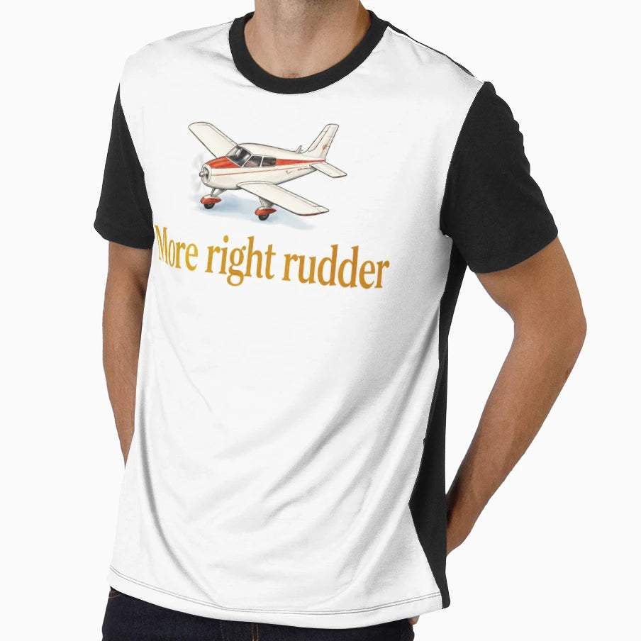 More Right Rudder P Factor Torque T-Shirt - Novelty Apparel for Adults - T-Shirt, Sweatshirt, Hoodie