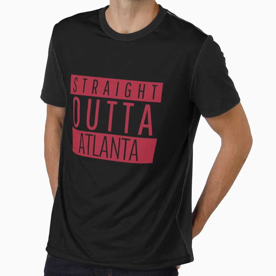Straight Outta Atlanta Football T-Shirt - Minimalist Print for Adults - T-Shirt, Sweatshirt, Hoodie
