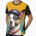 Dog Baseball Uniform Portrait T-Shirt - Custom Art Print Unisex - T-Shirt, Sweatshirt, Hoodie