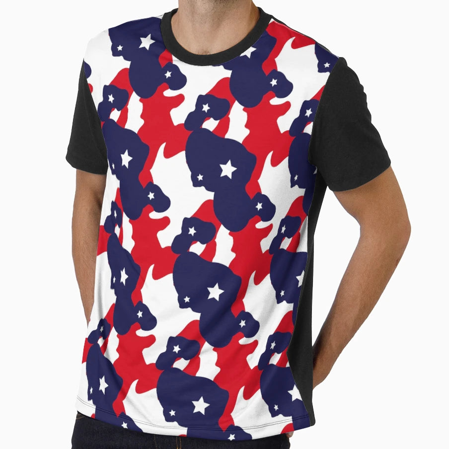 Patriotic Pattern United States T-Shirt - Trendy Graphic for Adults - T-Shirt, Sweatshirt, Hoodie