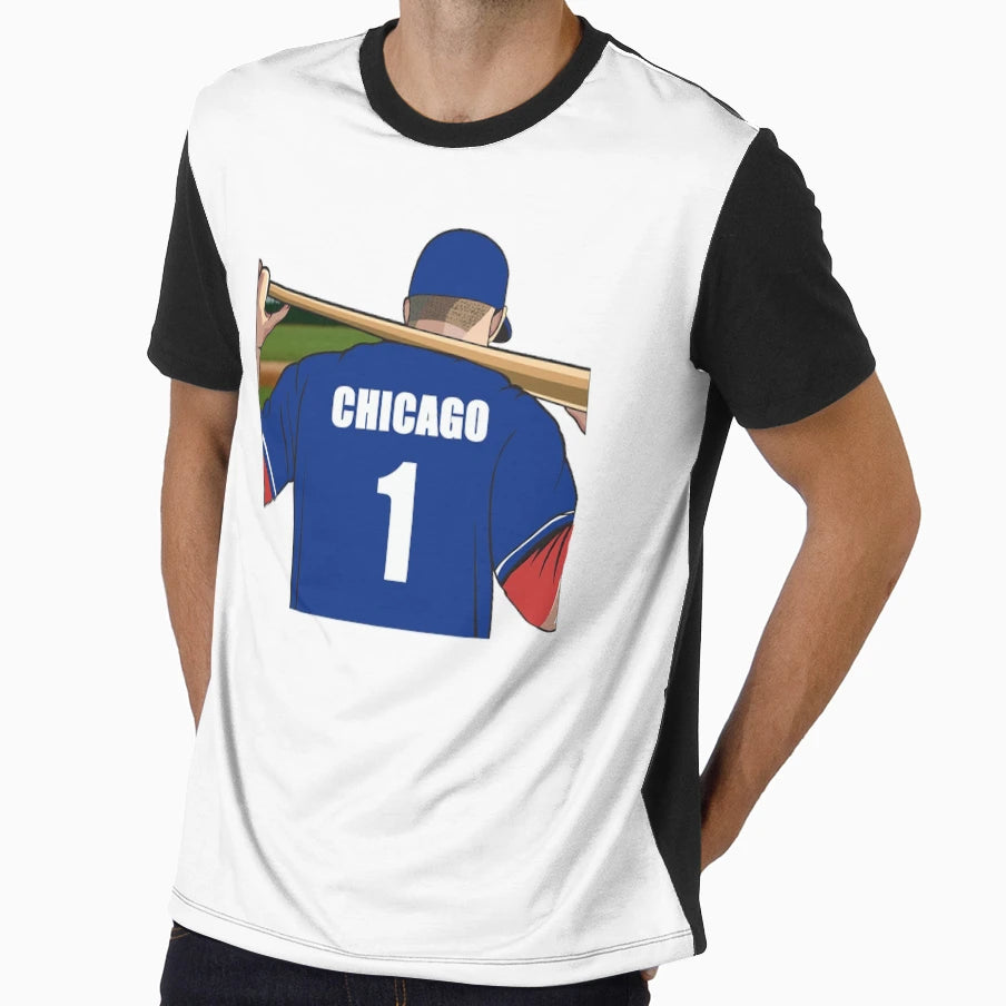 Chicago Blue Baseball Jersey Number 1 T-Shirt - Unique Graphic Men Women - T-Shirt, Sweatshirt, Hoodie