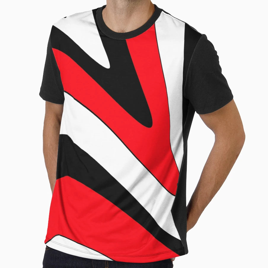 Abstract Pattern Red T-Shirt - Casual Everyday Wear for Adults - T-Shirt, Sweatshirt, Hoodie