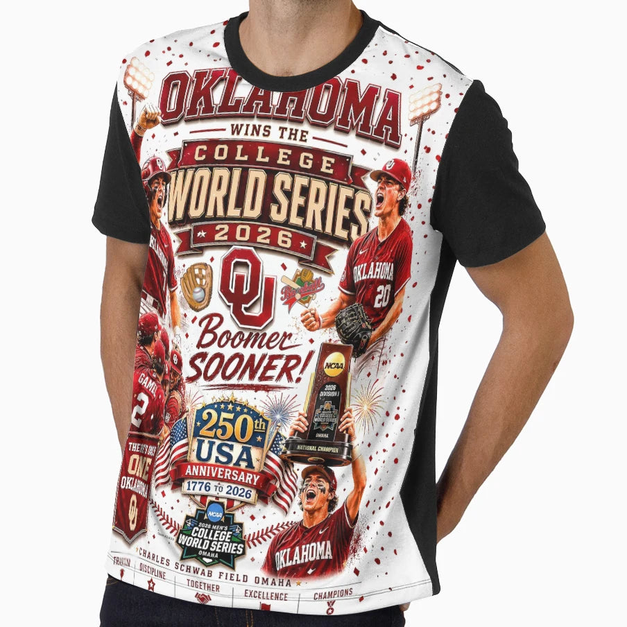 Oklahoma Wins 2026 College World Series T-Shirt - Unique Graphic Unisex - T-Shirt, Sweatshirt, Hoodie
