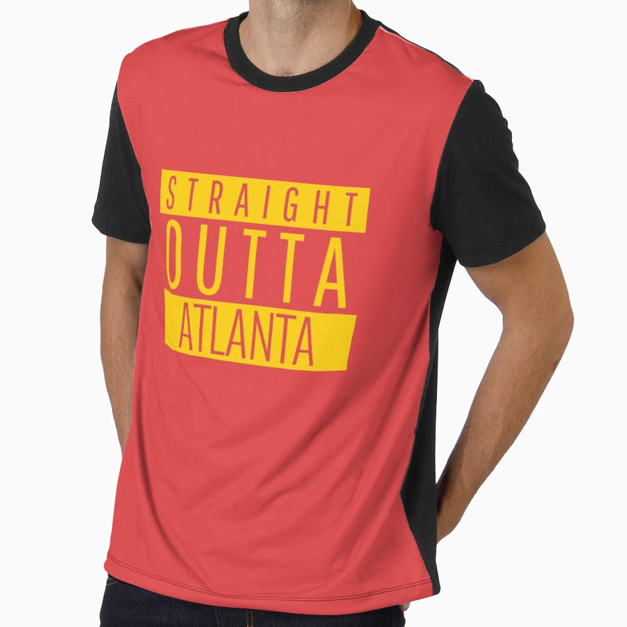 Straight Outta Atlanta Basketball T-Shirt - Trendy Graphic Men Women - T-Shirt, Sweatshirt, Hoodie
