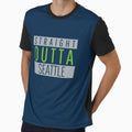 Straight Outta Seattle Football T-Shirt - Minimalist Print Unisex - T-Shirt, Sweatshirt, Hoodie