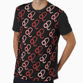 Red Lion Sign Pattern Zodiac Symbol T-Shirt - Graphic Print for Adults - T-Shirt, Sweatshirt, Hoodie