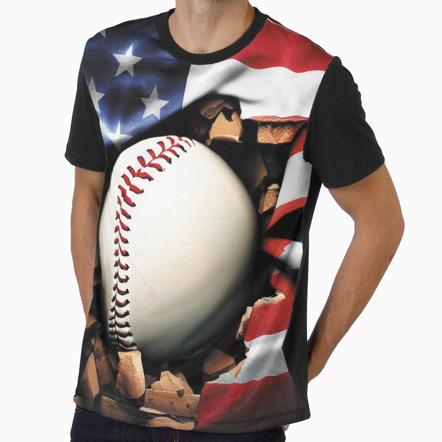 Baseball Breaking Wall T-Shirt - Casual Everyday Wear Men Women - T-Shirt, Sweatshirt, Hoodie