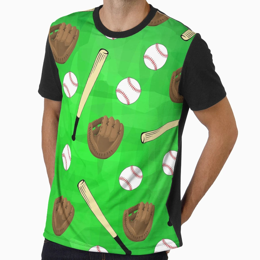 Baseball Pattern T-Shirt - Minimalist Print Men Women - T-Shirt, Sweatshirt, Hoodie