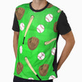 Baseball Pattern T-Shirt - Minimalist Print Men Women - T-Shirt, Sweatshirt, Hoodie
