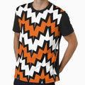 Abstract Geometric Pattern Orange T-Shirt - Custom Art Print Men Women - T-Shirt, Sweatshirt, Hoodie