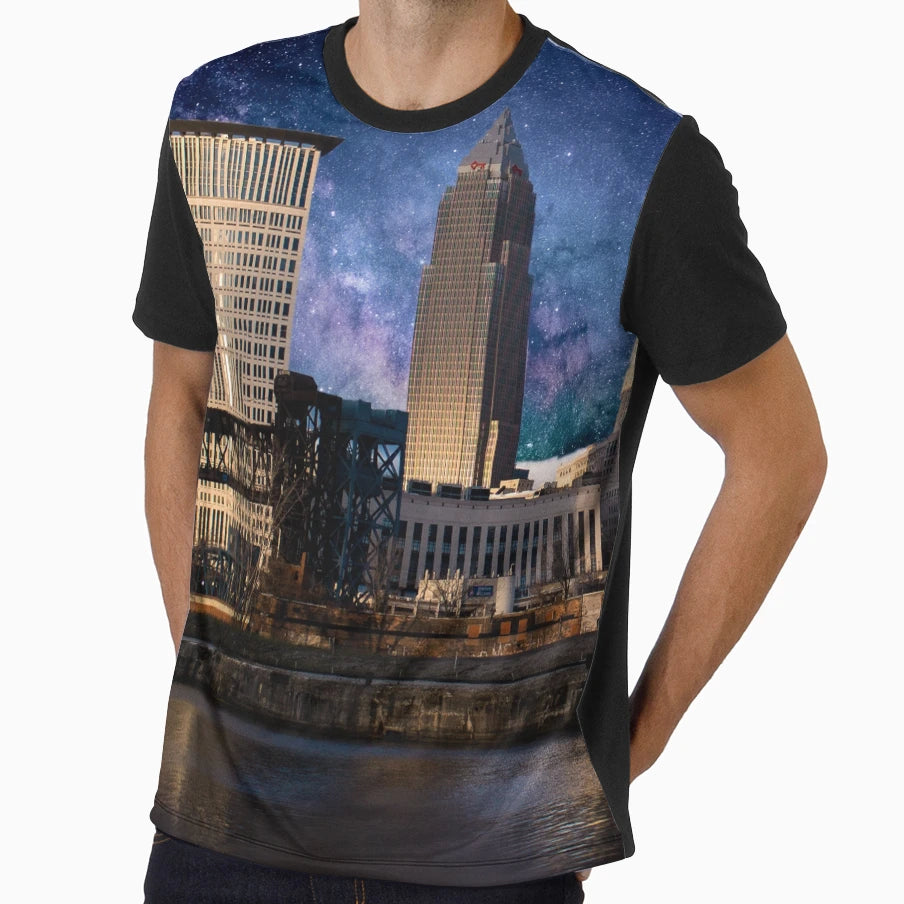 Cleveland Skyline City Views T-Shirt - Streetwear Style Men Women - T-Shirt, Sweatshirt, Hoodie