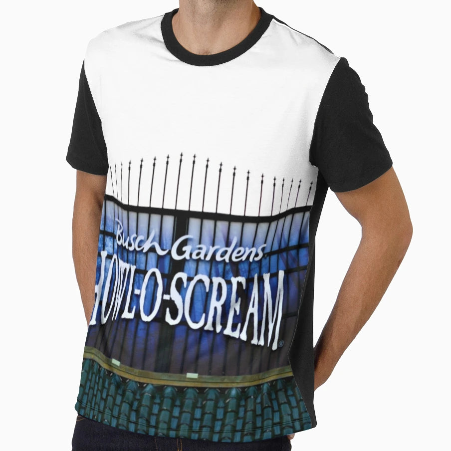Howl O Scream Gates T-Shirt - Minimalist Print Unisex - T-Shirt, Sweatshirt, Hoodie