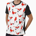 Sunflowers Cardinal Birds T-Shirt - Trendy Graphic Men Women - T-Shirt, Sweatshirt, Hoodie