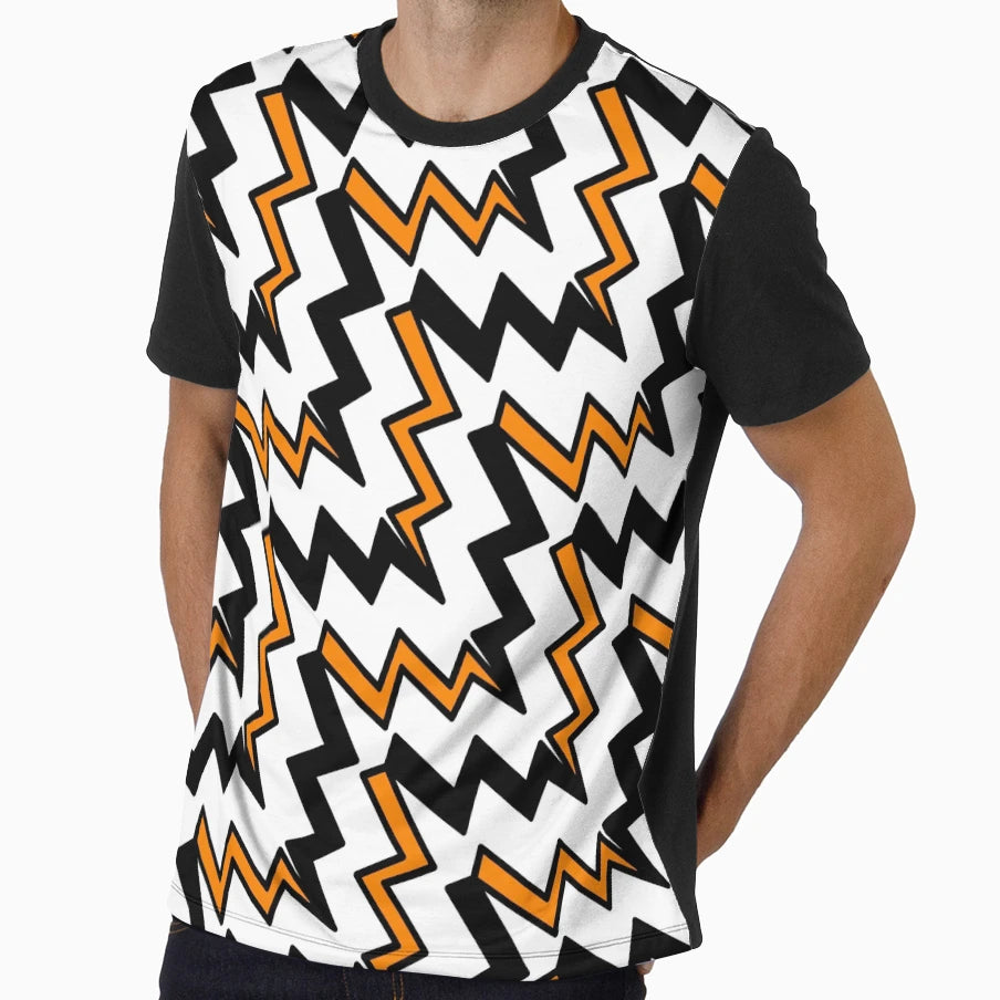Abstract Geometric Pattern Orange T-Shirt - Aesthetic Graphic Men Women - T-Shirt, Sweatshirt, Hoodie