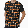 Black And Orange Abstract T-Shirt - Minimalist Print Unisex - T-Shirt, Sweatshirt, Hoodie