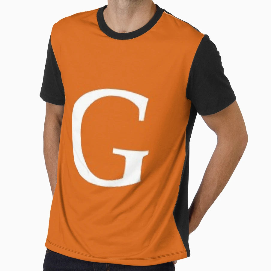 Letter G Orange T-Shirt - Casual Everyday Wear Men Women - T-Shirt, Sweatshirt, Hoodie